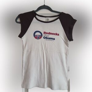 White and Brown Graphic Tee